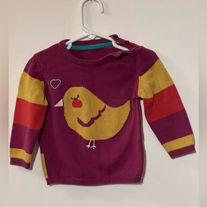 Little Birdy Sweater with Neck Buttons